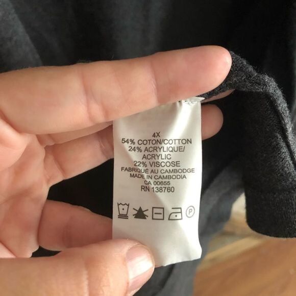 Penningtons Plus Size 4X Dark Grey Sweatshirt Cardigan - Picture 4 of 4